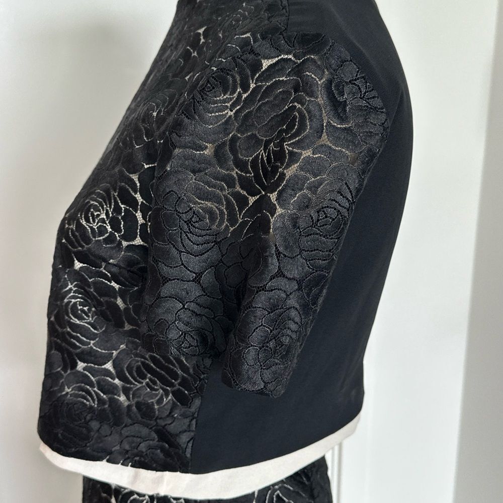 A.L.C. ALC Thompson Black Lace Overlay Pencil Skirt & Top Set Womans Sz 2 - Picture 5 of 16